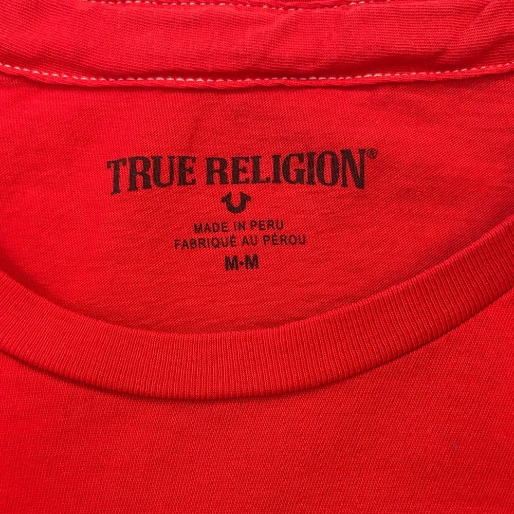 True Religion Men's Red Graphic Tee Medium